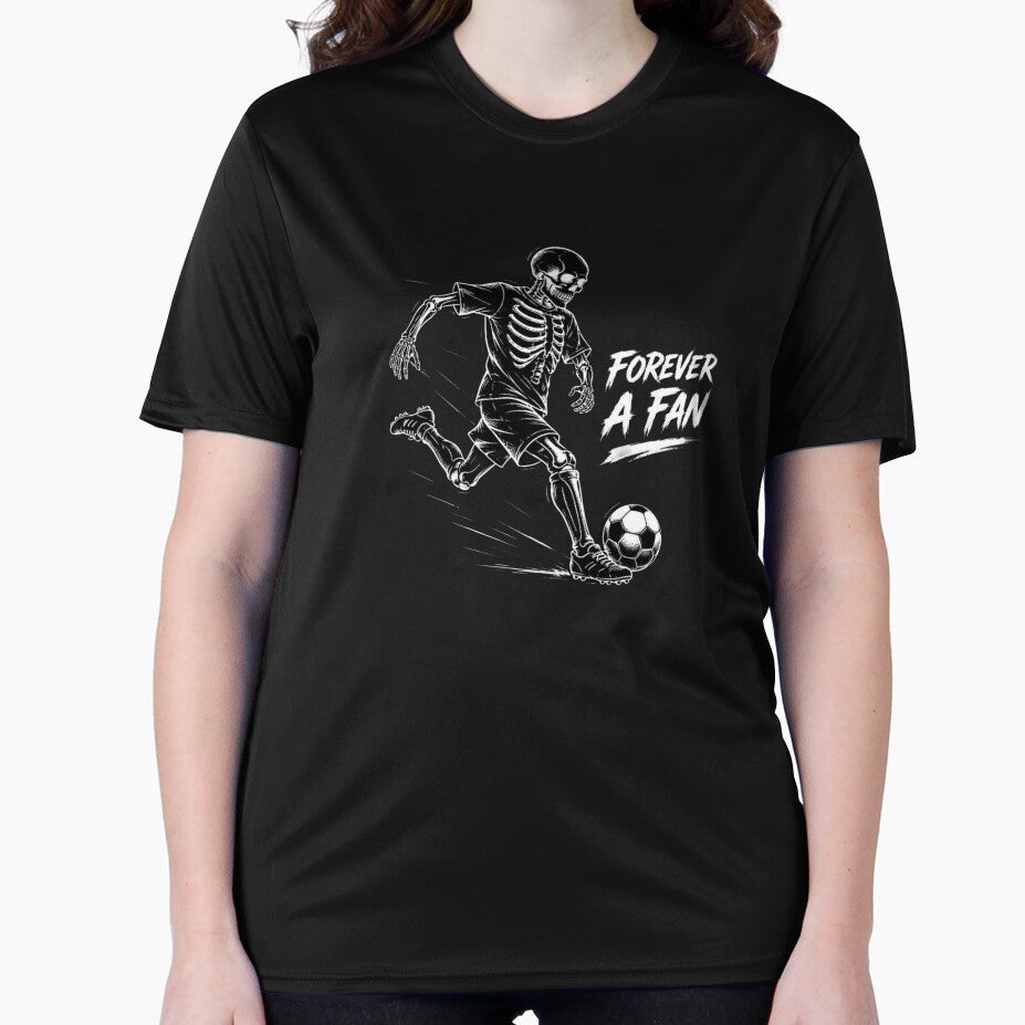 Forever A Fan Football Skeleton | Soccer Skull Street Art by DoneAndDusted