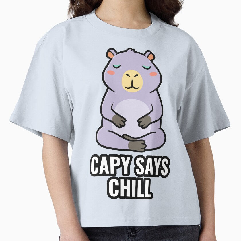 Capy Says Chill - Zen Lavender Capybara by AdriqnArt