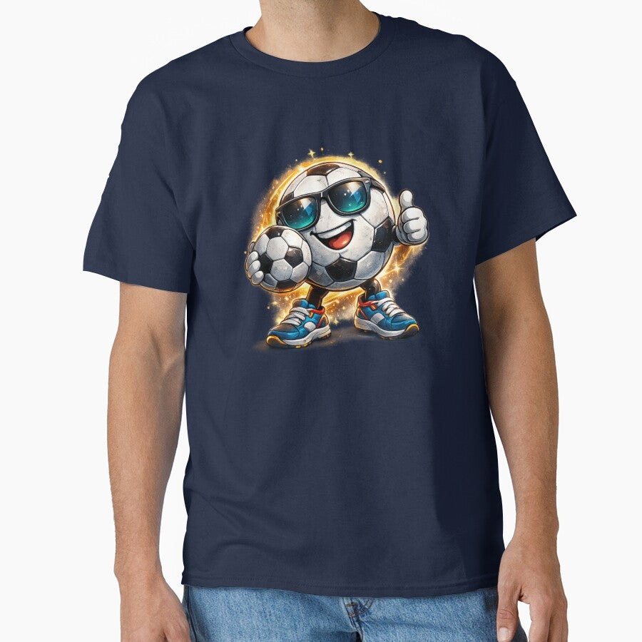 Cool Soccer Ball Mascot With Sunglasses Funny Football Cartoon Design by irfanshikh