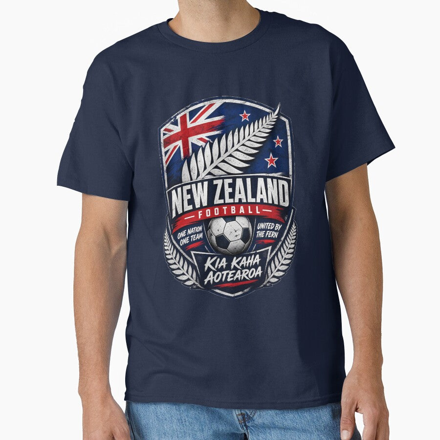 New Zealand Football Emblem, All Whites Soccer Fan Badge, Kiwi Fern Sports Logo Design by Jandedan