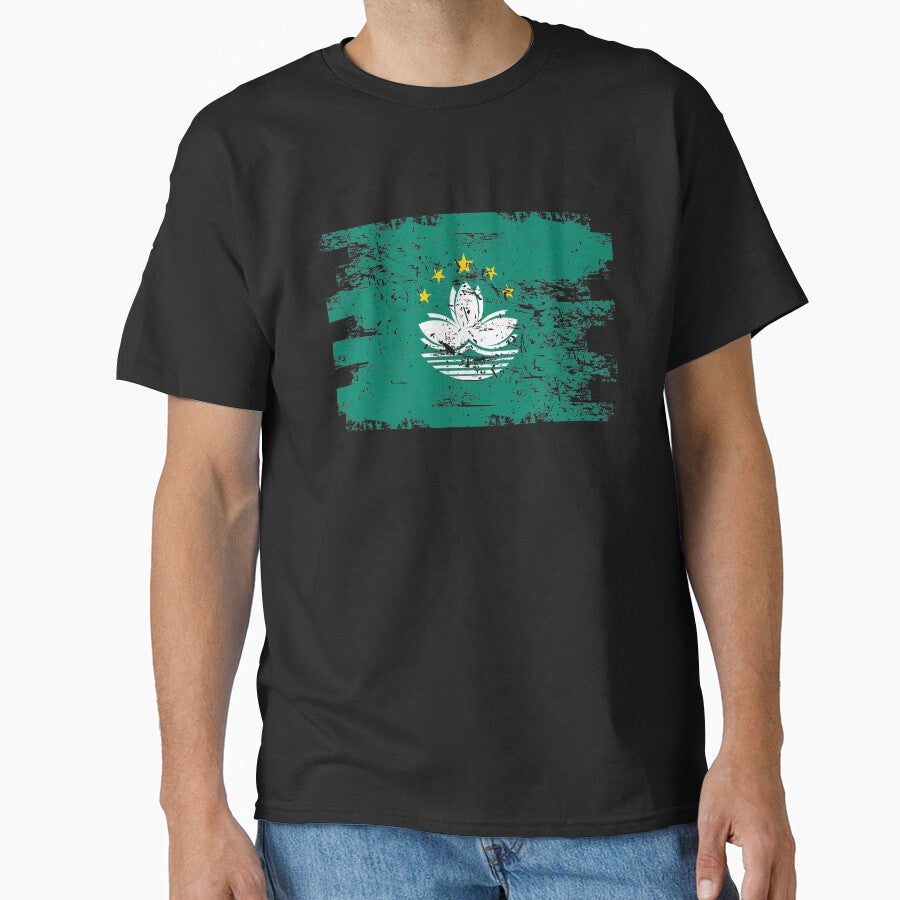 Macau Shirt Gift Country Flag Patriotic Travel Asia Light by threadsmonkey