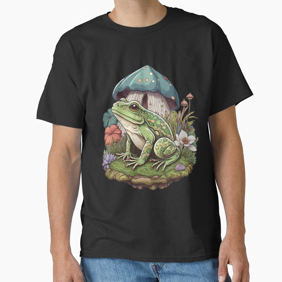 Cottagecore Aesthetic Frog With Mushroom. Cute Mushroom Frog by ahmed2751989