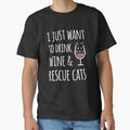 Cat Wine Lover Adopt Rescue Cats Gift for Crazy Cat Lady by djpraxis