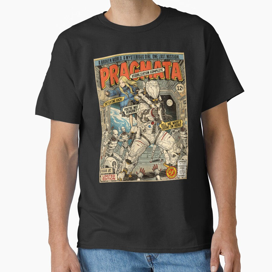 PRAGMATA Vintage Retro Comic Cover Art by Back2Collage