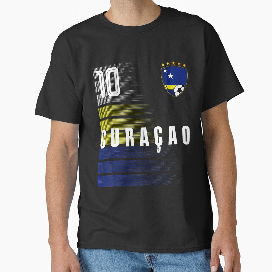Football Soccer Curacao Flag Curacaoan Pride Lovers Retro by Mdcazeem