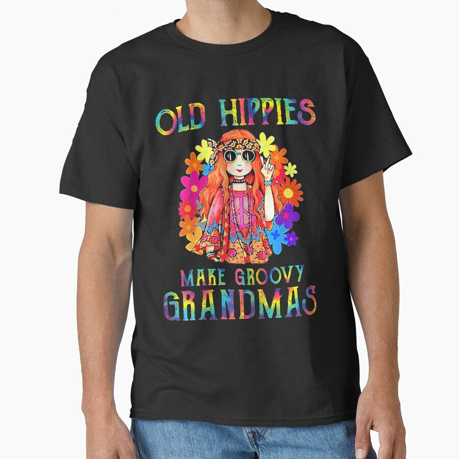 Womens Old Hippies Crazy Grandparents Make Groovy Grandmas by AntonetteSimo