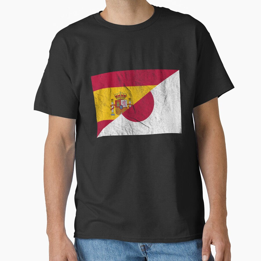 Distressed Spain Japan Flag by Carl's Clothing