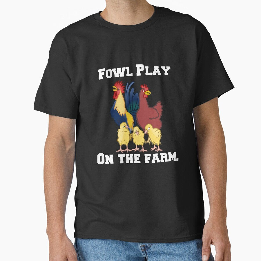Funny Chicken Farmer Humor Fowl Play On The Farm by fantasticdesign