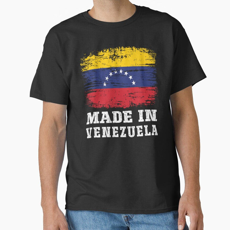 Made In Venezuela Vintage Distressed Flag Country Pride by Dmetalx Art Apparel