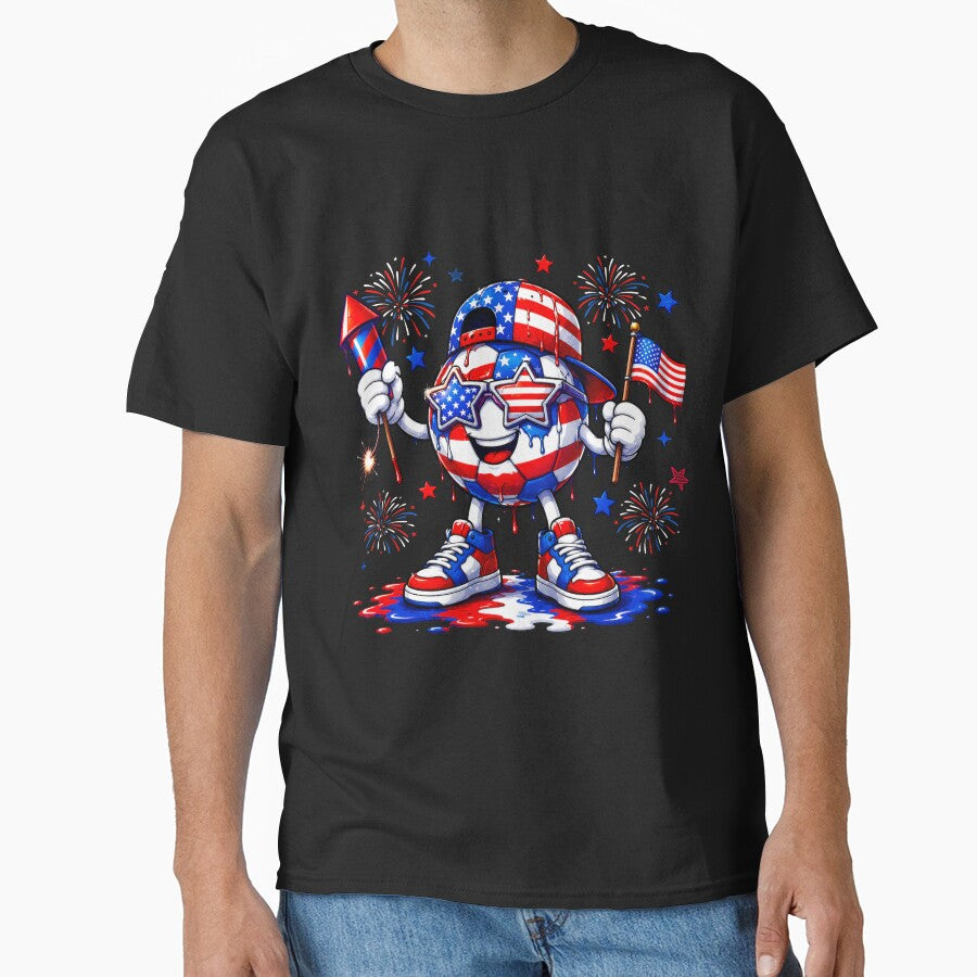 Patriotic Soccer 4th of July American Flag USA Boys Kids by elongatedjazz