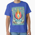 Vibrant Abstract Floral Flame Motif - Scandinavian Folk Art by heidiannemorris © by FOLK ART FUSION by heidiannemorris