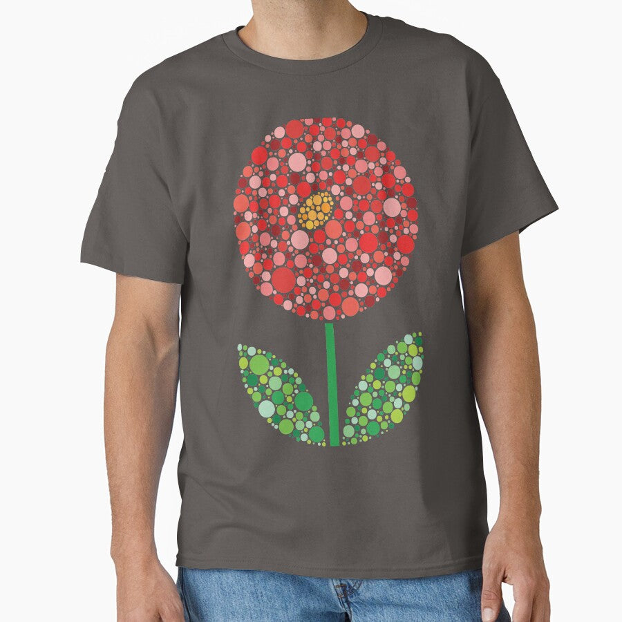 Simple Round Red Dot Flower by kjeppson