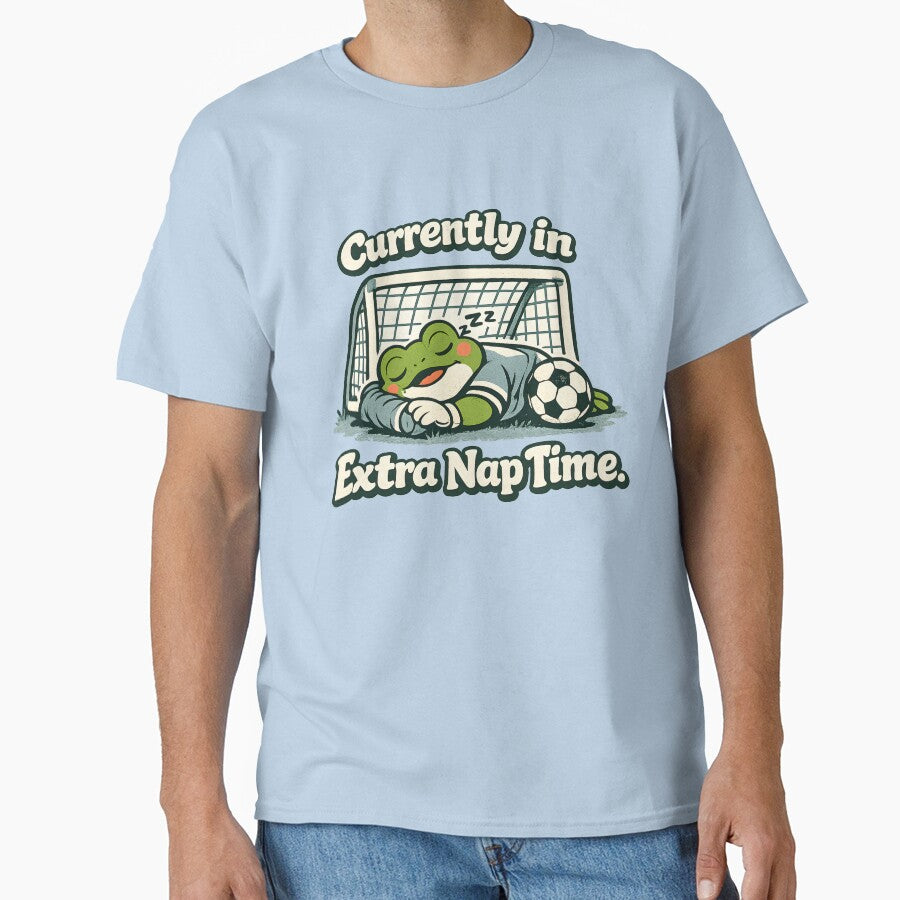 Currently in Extra Nap Time – Sleepy Goalkeeper Frog Funny Soccer Illustration by  Artistry in Motion by MADsrecreation
