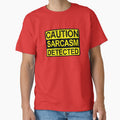 Caution: Sarcasm Detected Funny Sarcastic Humor & Quotes Distressed by BazaarTrades