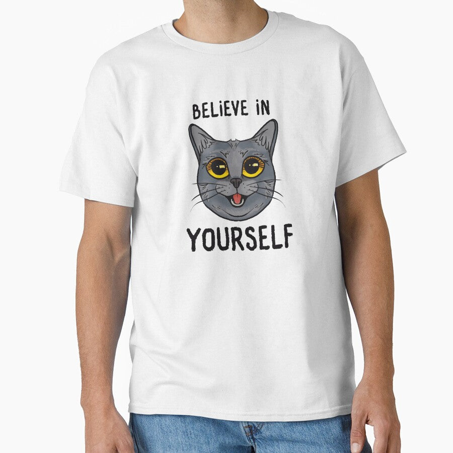 Believe in Yourself Positive Affirmation Cat Design by sweetBattie