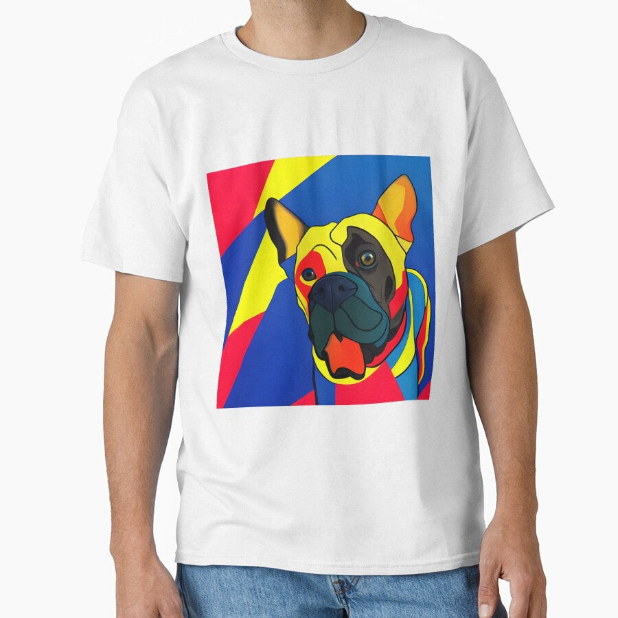 Retro Frenchie bulldog Art by Ariel Guevara