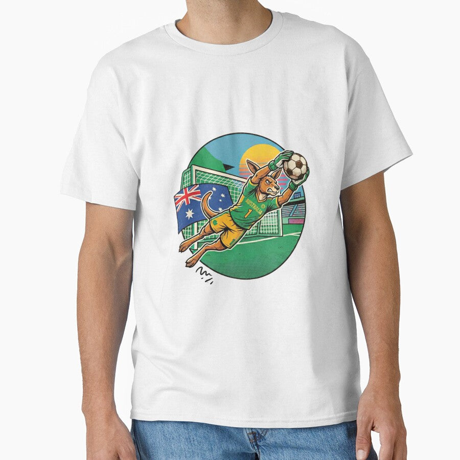 Retro 90s Kangroo Soccer Keeper by Ink & Void Co.