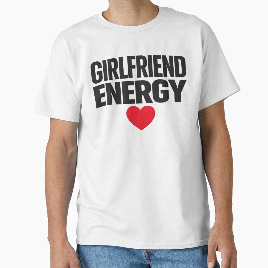 Girlfriend Energy Bold Typography Minimalist Love Statement by Thread-Riot