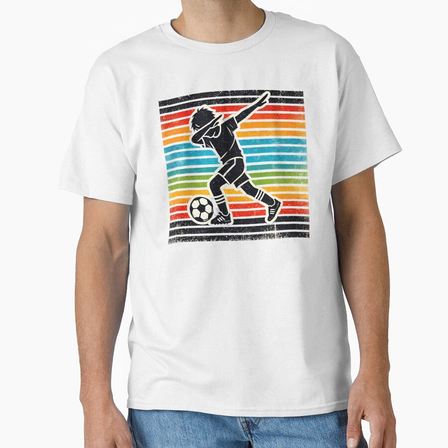 Retro Soccer Dab - Kicking It Old School. by Linework Studio