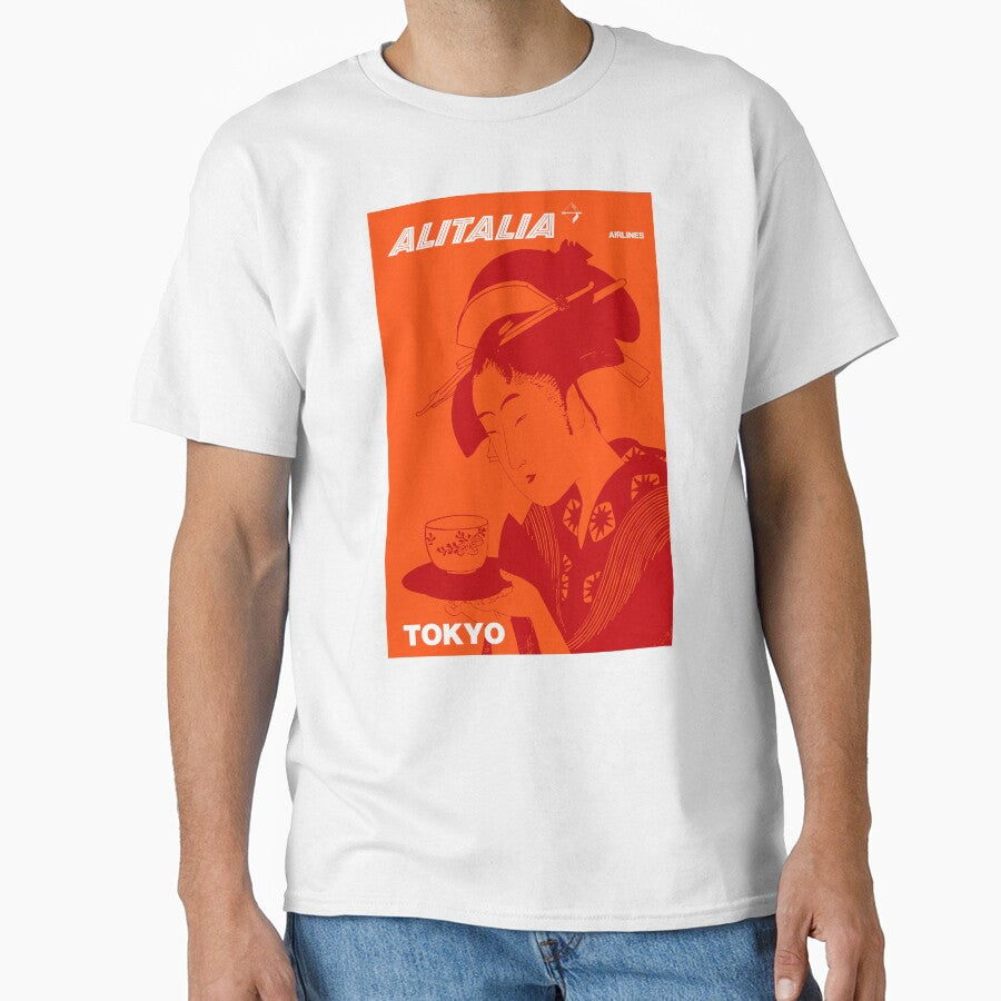 1960 Alitalia Tokyo Geisha Travel Poster by retrographics