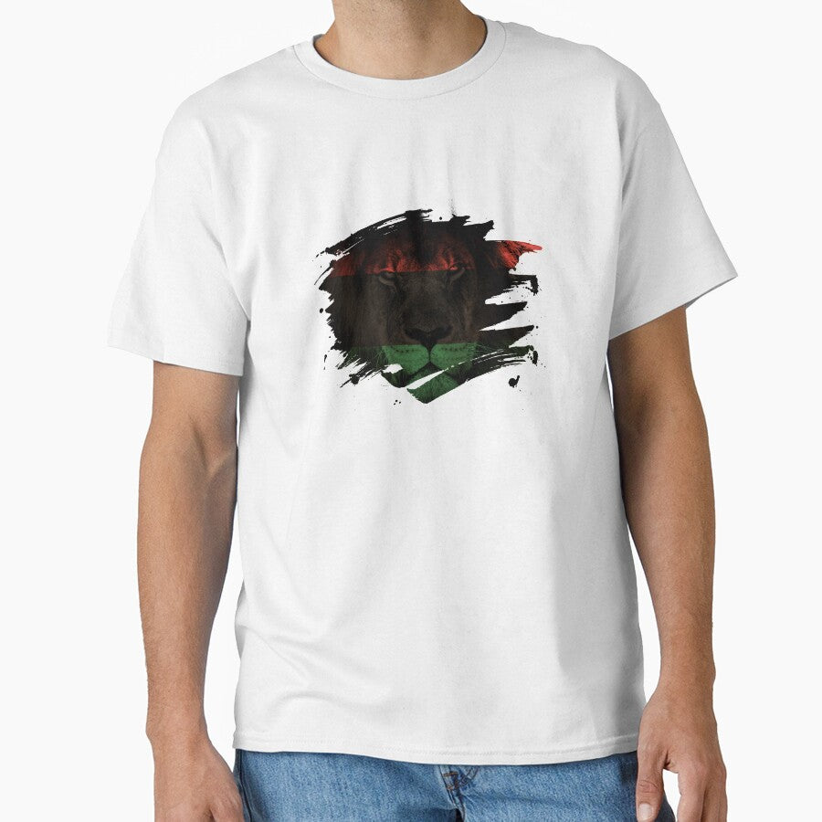 African Lion Flag Paint Splatter by ockshirts