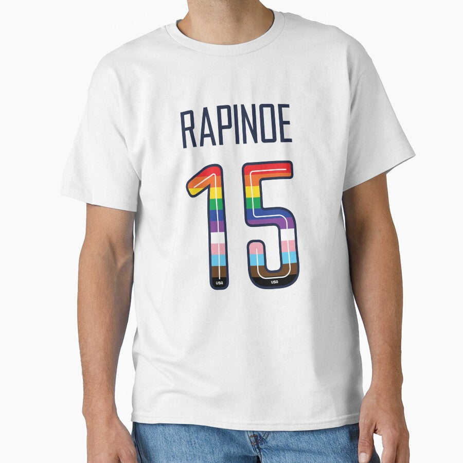 Megan Rapinoe 15 / USWNT / Rapinoe Pride Jersey Style by elopez1755