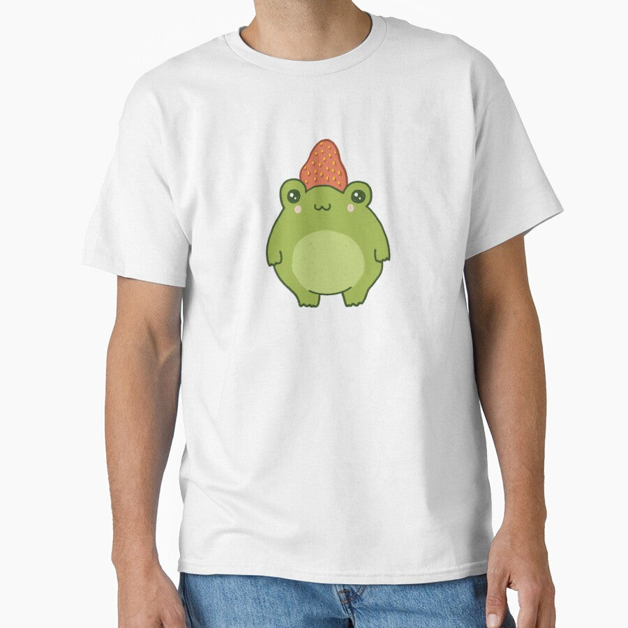 Pastel Strawberry Frog: Kawaii Cottagecore Aesthetic Chubby Froge by MinistryOfFrogs