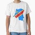 Congo Flag Map tshirt distressed vintage by farhanhafeez