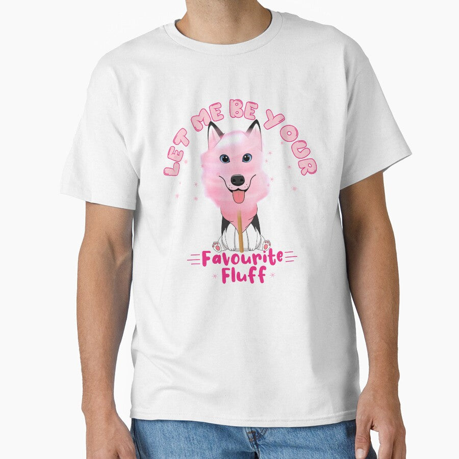 Cute Sweet Husky Puppy Pink Watercolor Cotton Candy by PinkPandaDesign