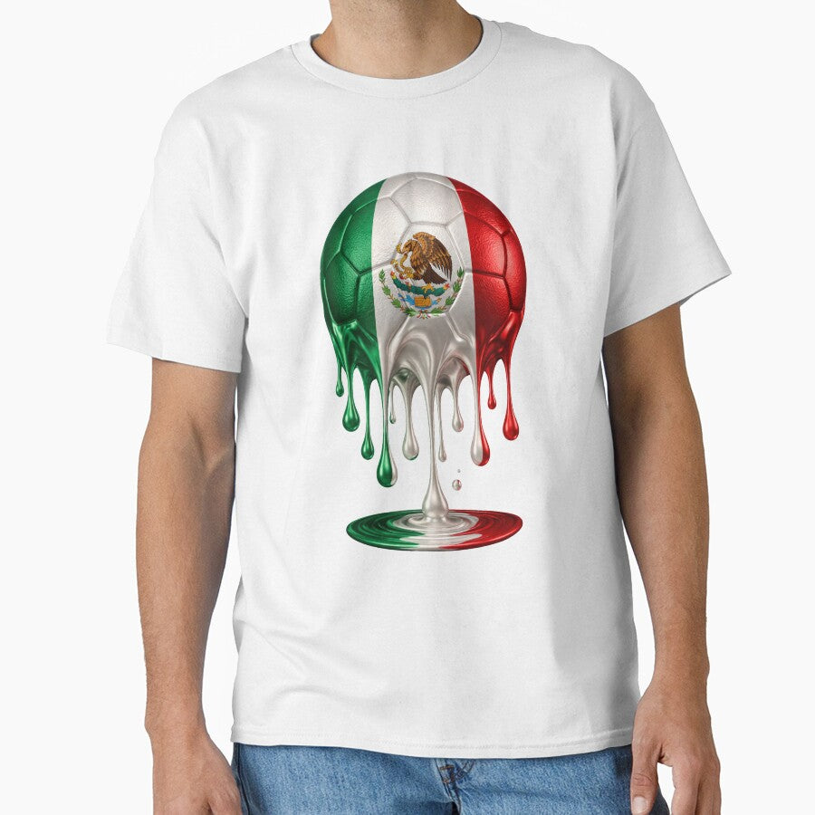 Mexico Soccer Ball Drip Melting Mexican Flag by FunToTheFullest