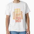 Good Vibes Only – Retro Geometric Wave Typography Design by WooHooStore