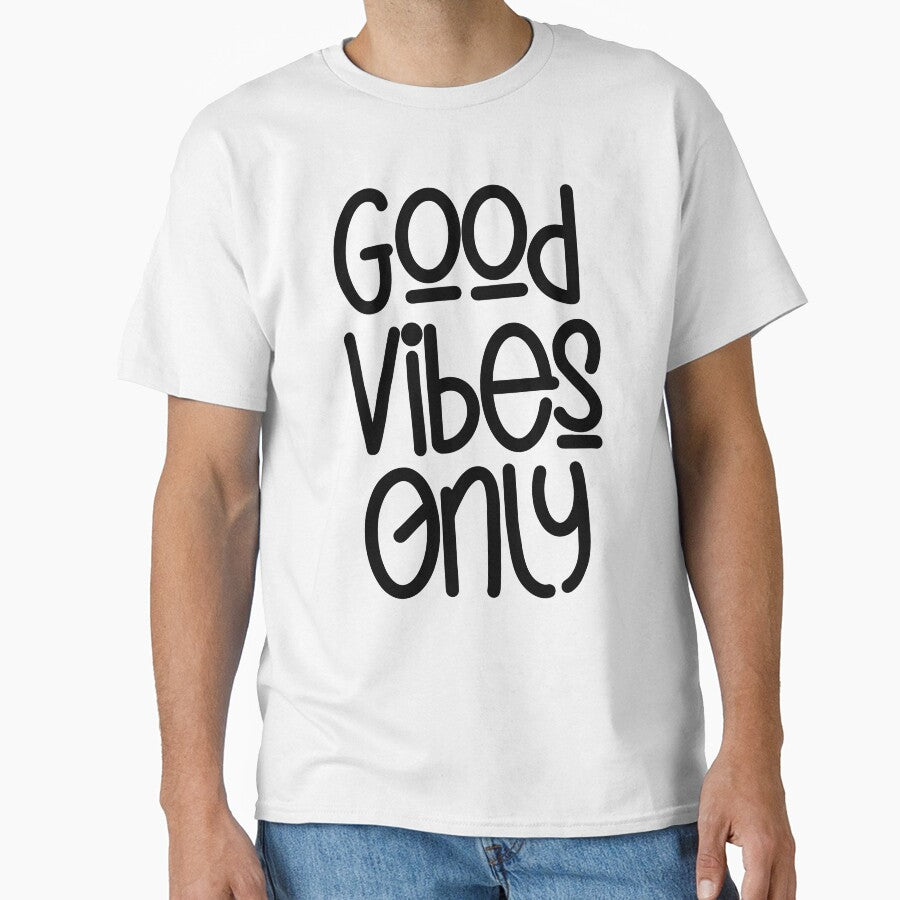 Good Vibes Only - Quote in Black Playful Typography by Cawaiico