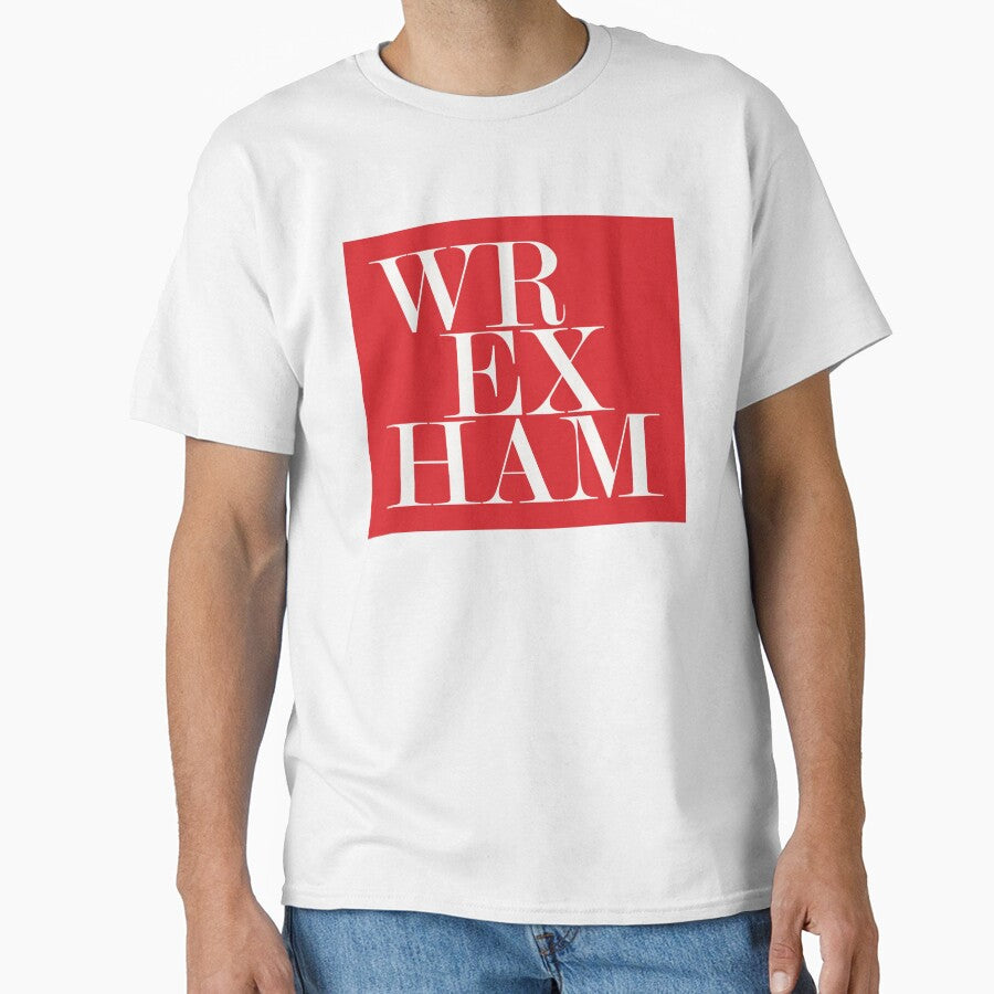 Wrexham (Red) Typography Minimalist Patriotic Travel Souvenir by kakarikihill