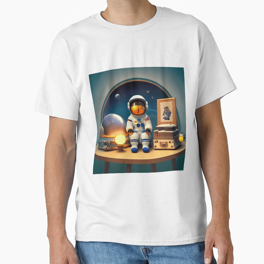 astronaut reflects on their past adventures and achievements by qatjamack0