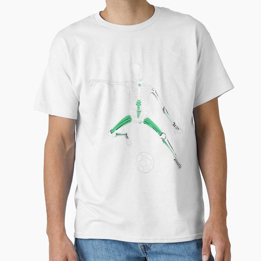 Skeleton Football T-Shirt by Renoval90