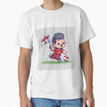 Cute Boy Playing Soccer with Indonesia Flag Cartoon Vector Icon by hjian8219