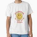 Kindness Is the New Cool – Retro Smiley Positive Vibes Design by DesignNadine
