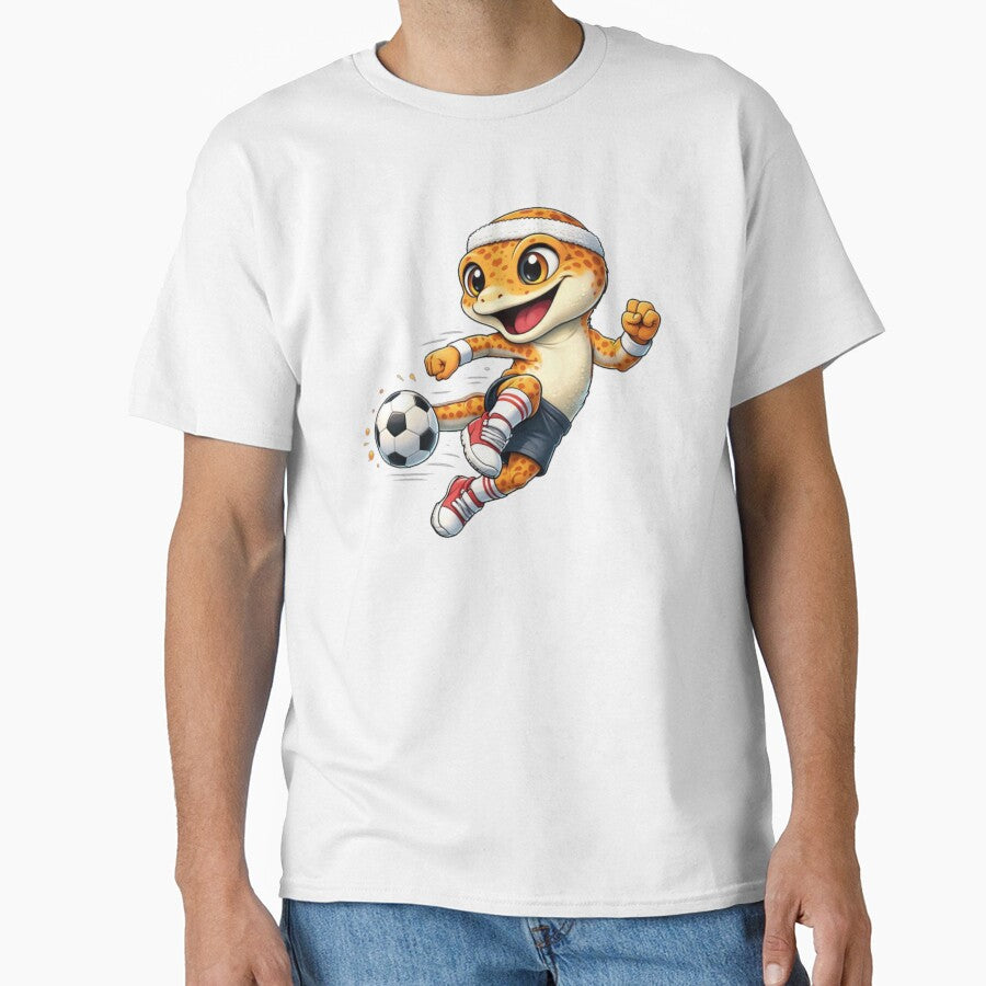 Cute Gecko Soccer Player – Funny Lizard Football Cartoon by the-dovlat