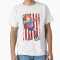 Dabbing Soccer Girl 4th Of July USA Flag by mainana78