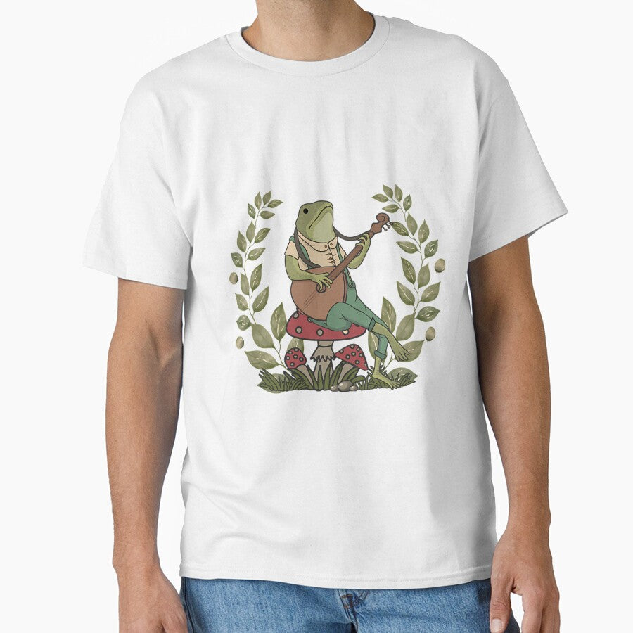 Cute Frog Cottagecore – Playing Banjo by kssmblajenp