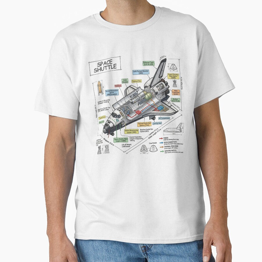 Space Shuttle - Cross-section Isometric Drawing by Rhu Creations