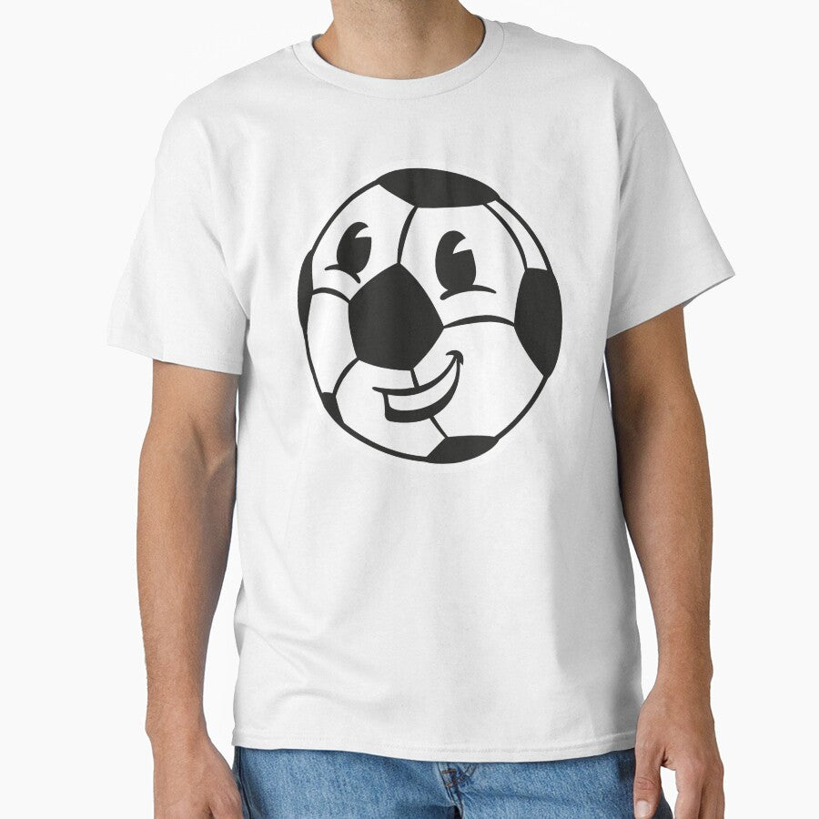 Soccer ball mascot illustration smiling happily. Ideal for educational and advertising materials by LucianoCosmo