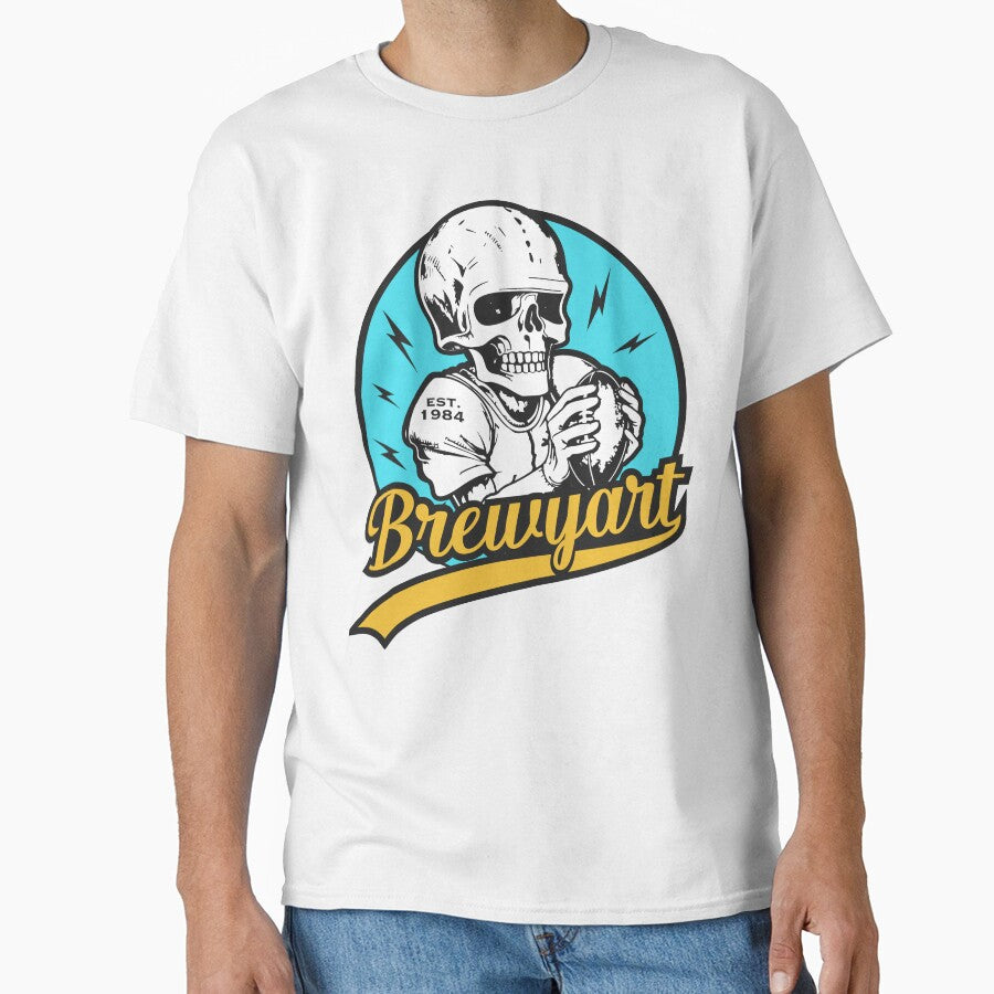 Brewyart Studio, Vintage Skull, skeleton, football, badge, wild, old school by Brewyart Creative Design