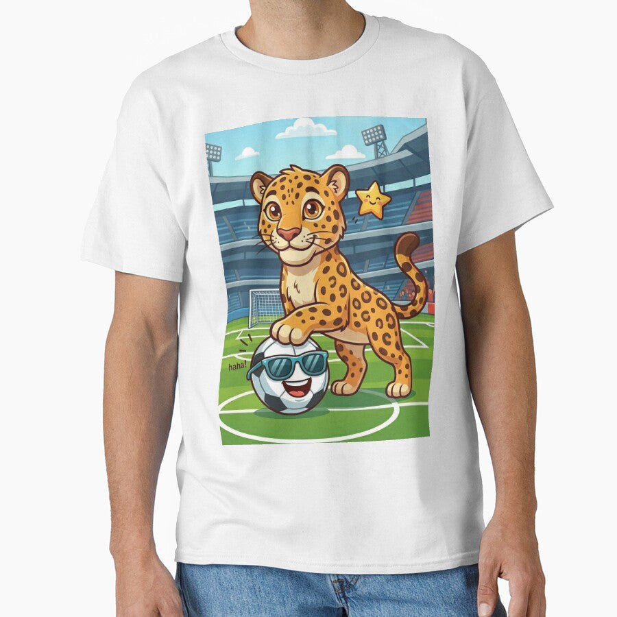 ​Cute Jaguar Soccer Mascot with Funny Cool Football by NadinGerasi