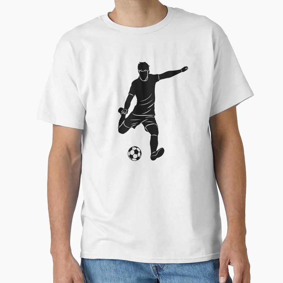 Minimalist Football Player Kicking Ball by Hydravisions
