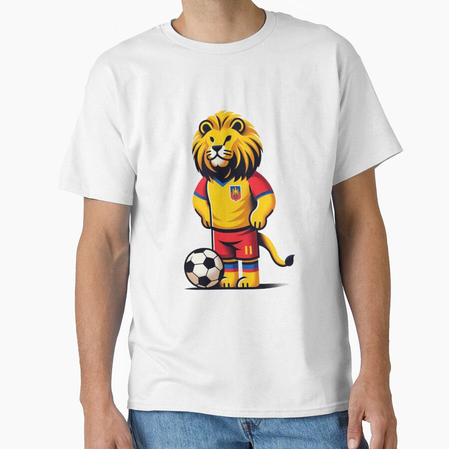 Romanian lion soccer t-shirt by maypp