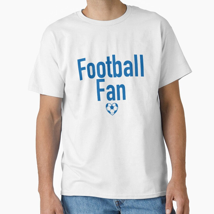 Football Fan Heart Typography Blue by Anne97s