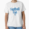 Football Fan Heart Typography Blue by Anne97s