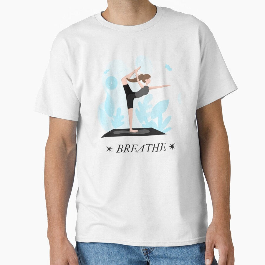 Unique Yoga Poses Classic T-Shirt by HalasDesign