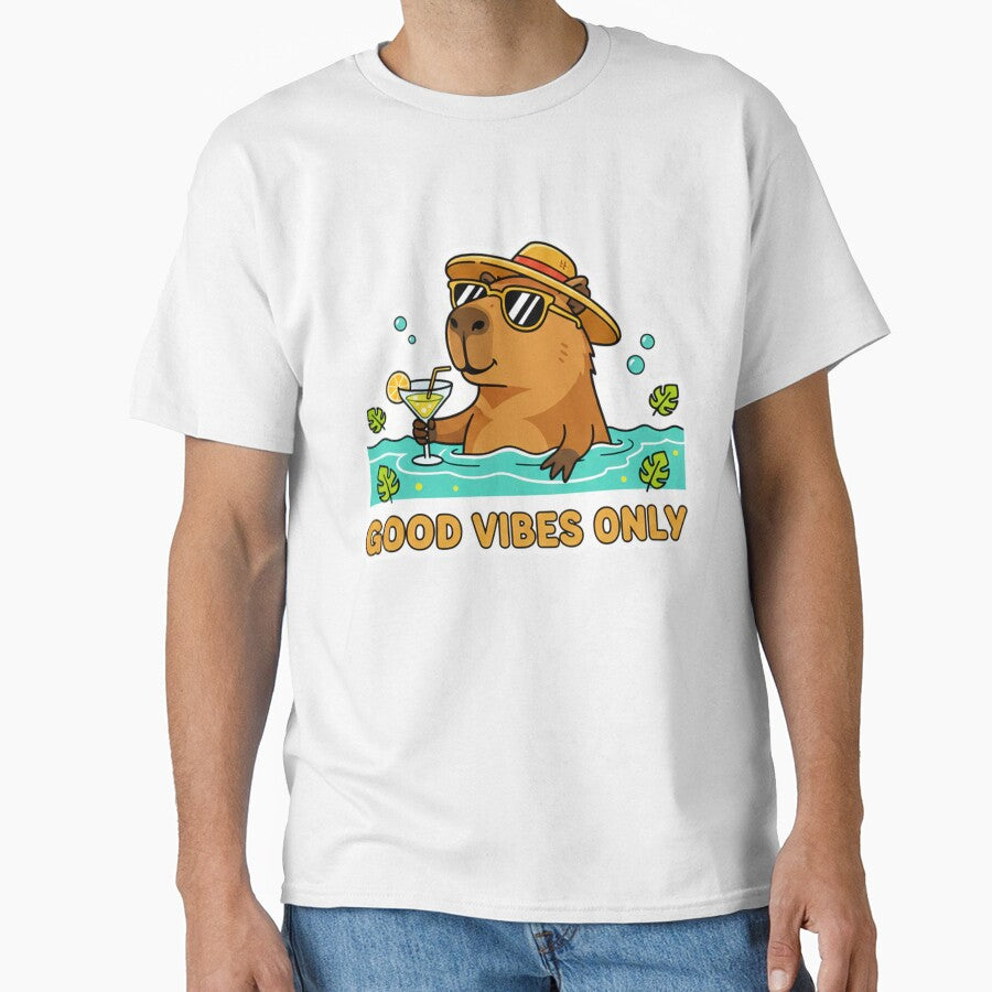 Capybara Good Vibes Only by plastikelectrik